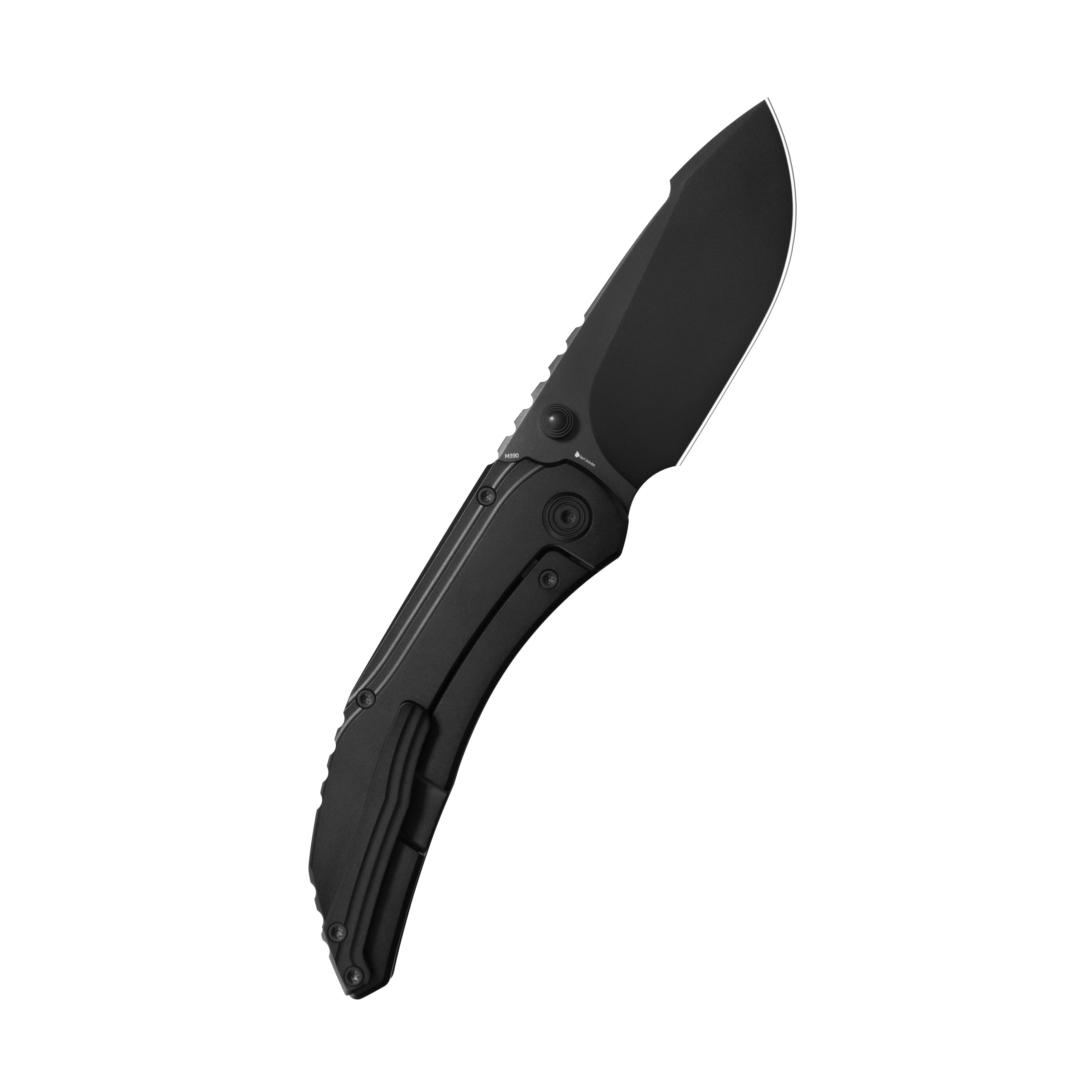 KB Snorri Pocket Folding Knife Black PVD Titanium Handle 3.54'' DLC M390 Blade KB388C