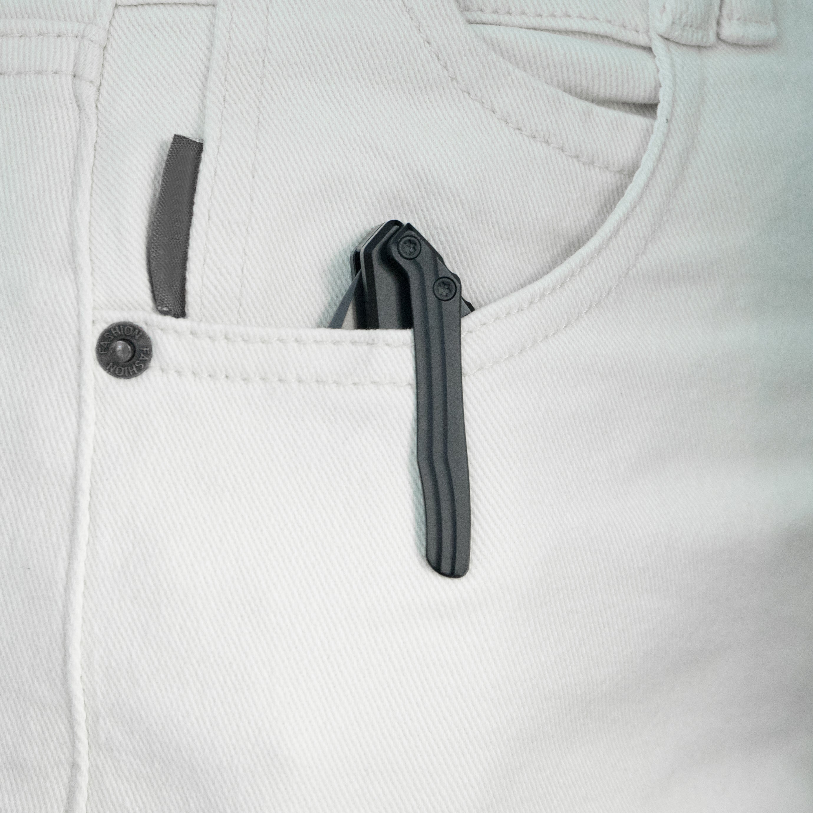 KB Snorri Pocket Folding Knife Black PVD Titanium Handle 3.54'' DLC M390 Blade KB388C