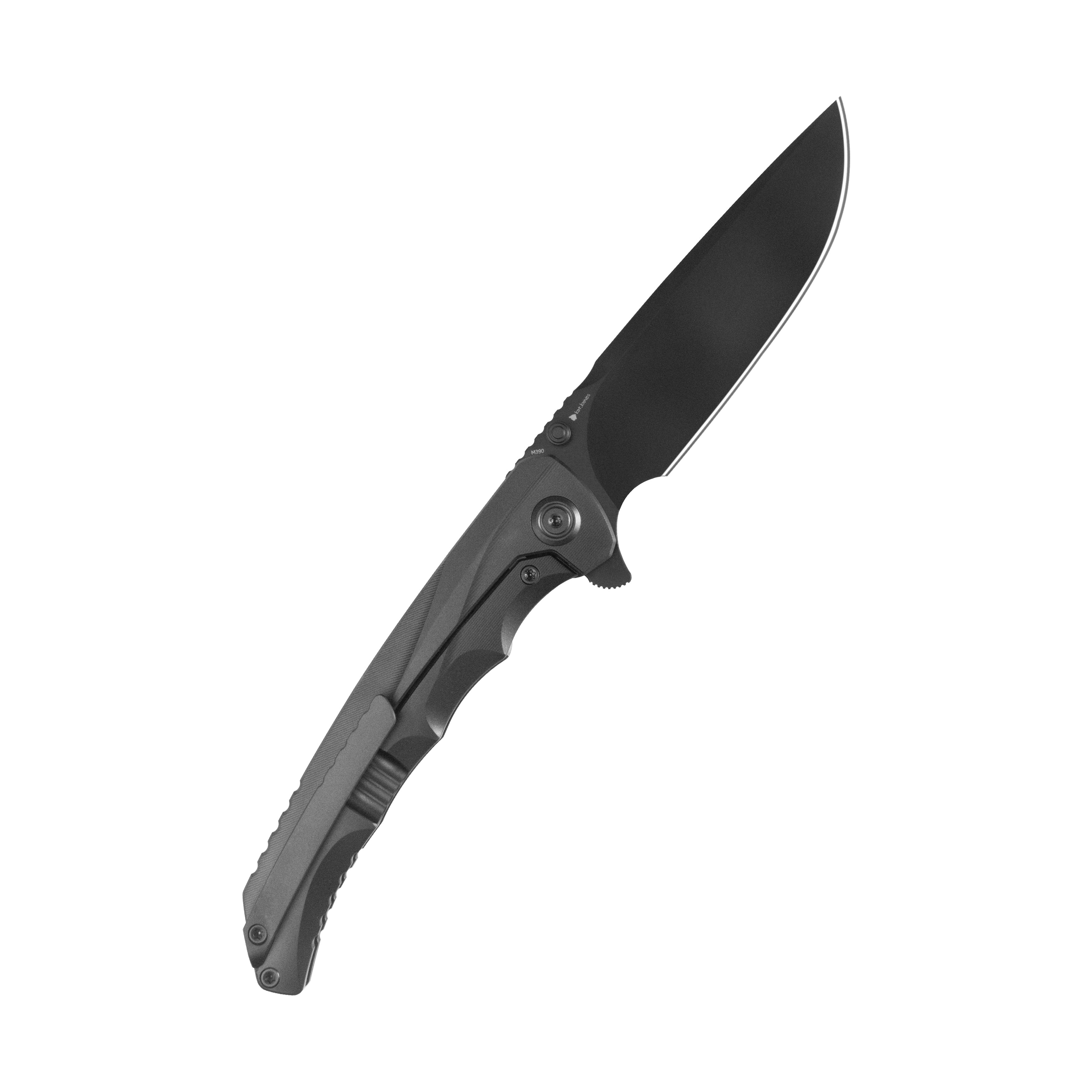 KB Zazoo Folding Knife Regular DLC Titanium Handle 3.70'' Regular DLC M390 Blade KB389C