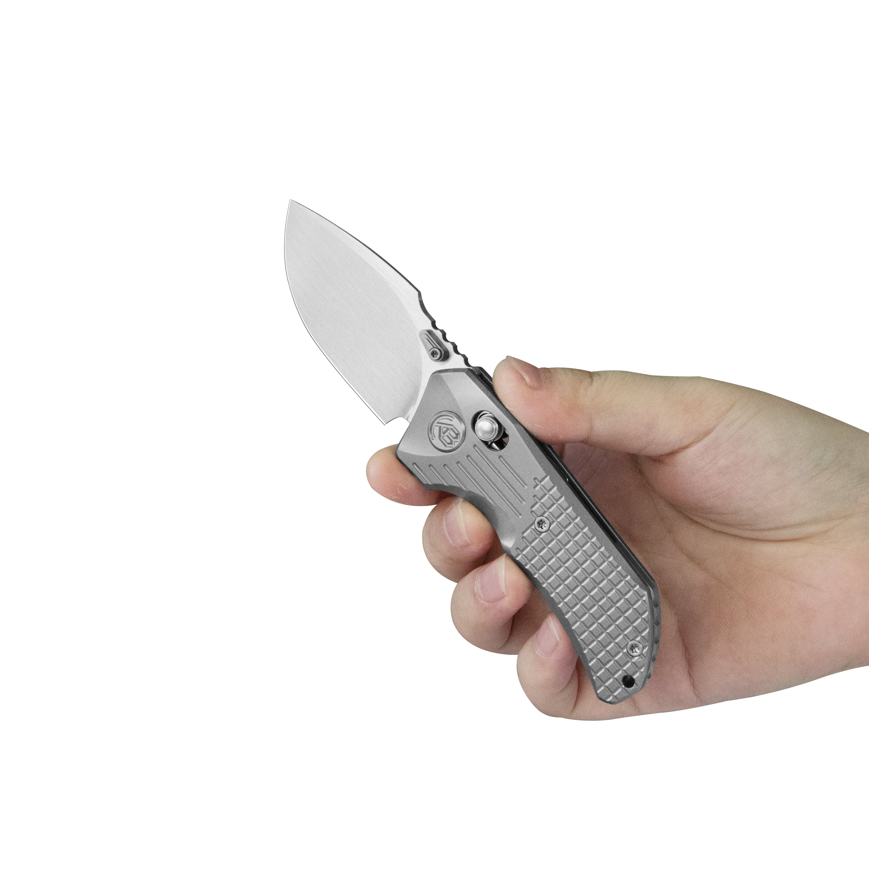 KB Jarpen Folding Knife Sandblast Titanium Handle 2.36'' Hand Rubbed Satin CPM S90V Blade KB415A