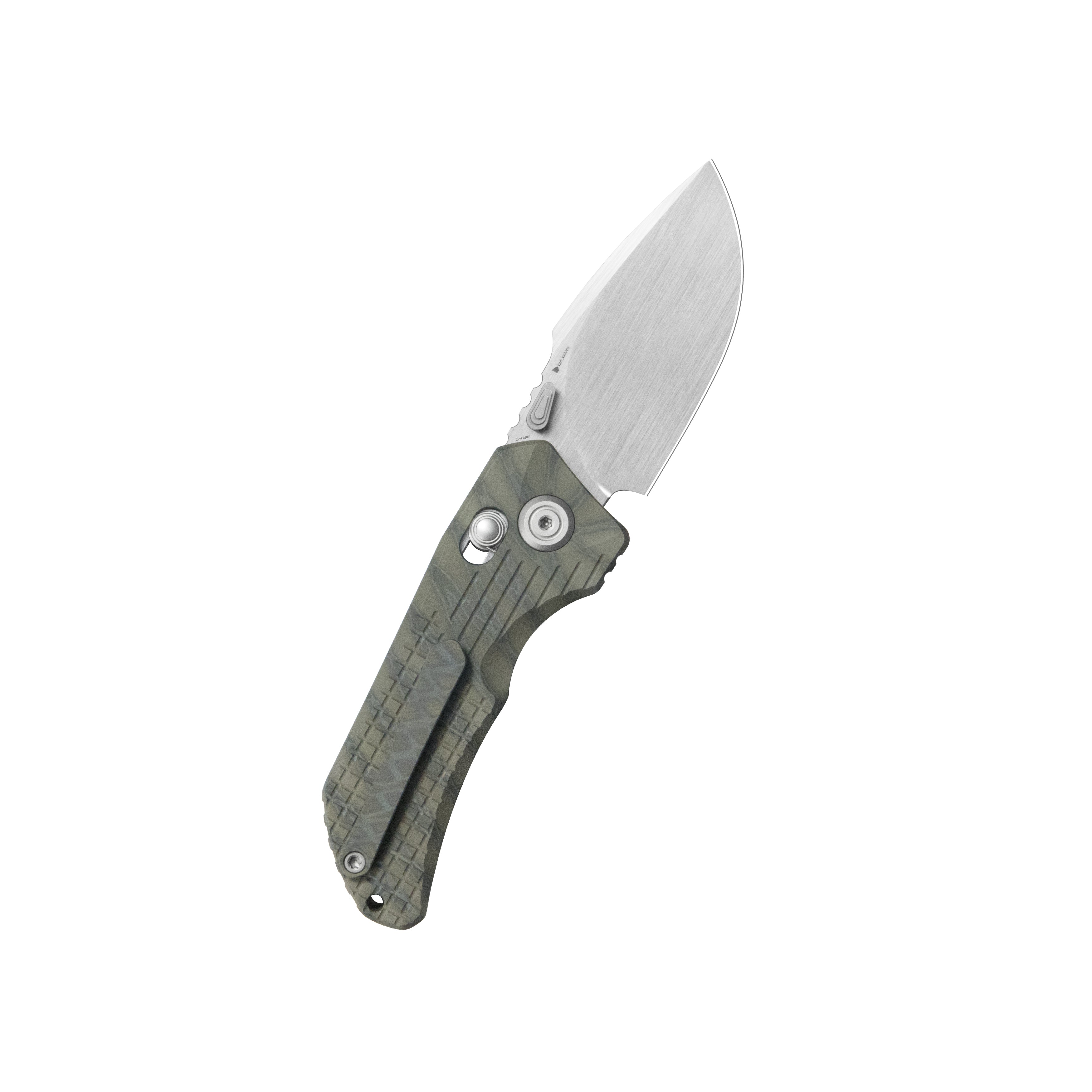 KB Jarpen Folding Knife Flame Ano Titanium Handle 2.36'' Hand Rubbed Satin CPM S90V Blade KB415B