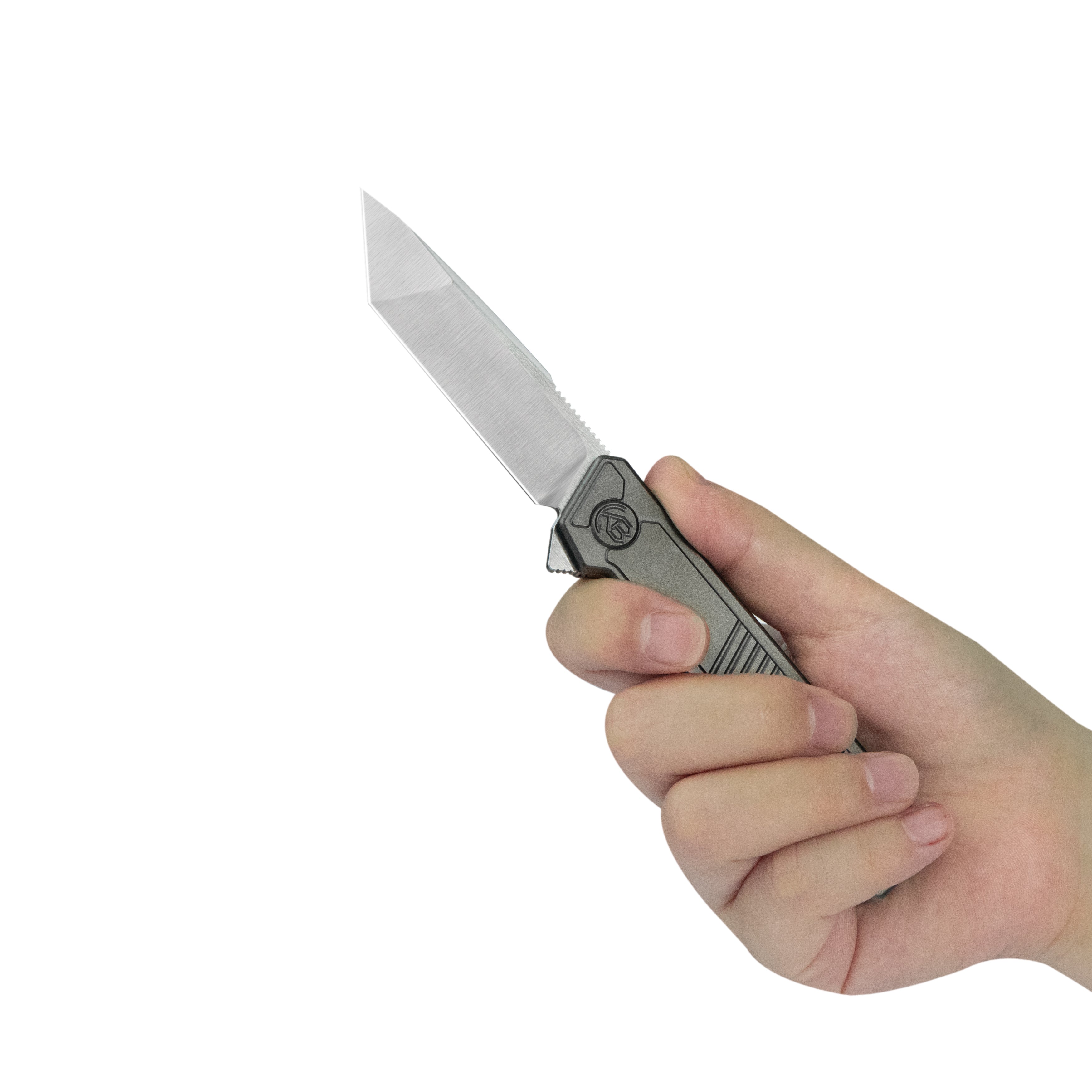 KB Yondu Double Detent Knife DLC Ti Micro Milling 2.87'' Tanto Satin M390 Blade KB420C