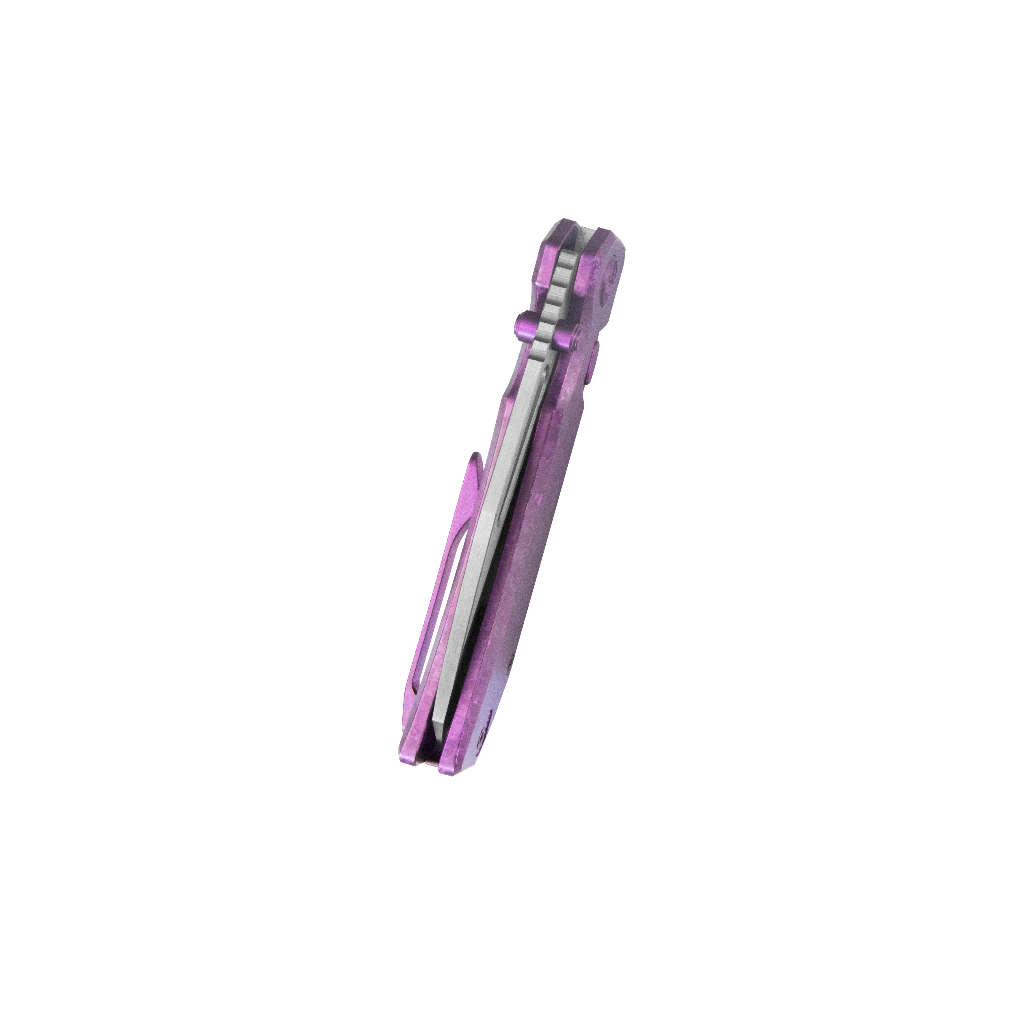 KB Venom Top Liner Lock Pocket Folding Knife Purple Ano Crystallized T