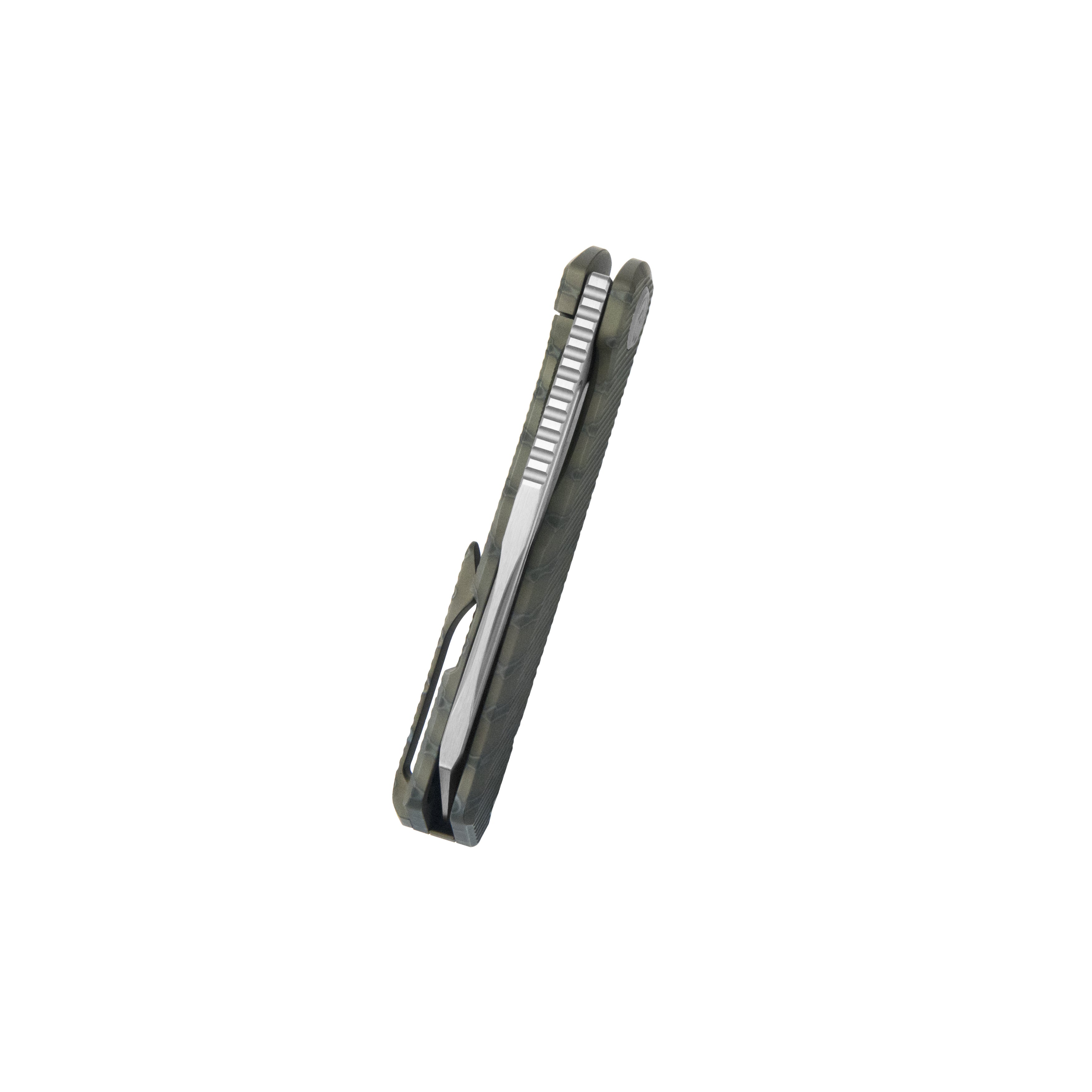 KB Nexus Folding Knife Flame Titanium Handle 3.66'' Belt Satin M390 Blade KB442B