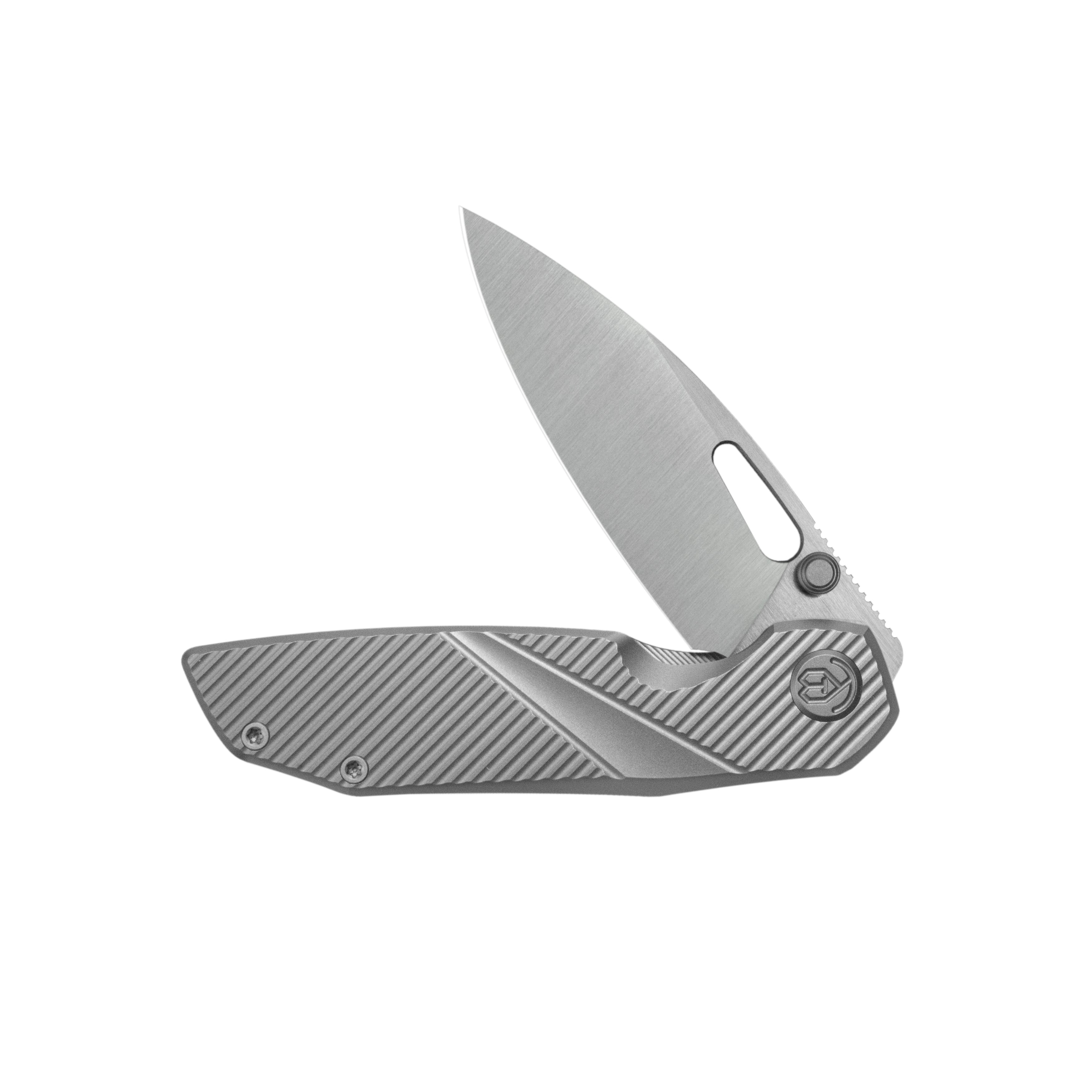 KB Sear Thumb Stud Open Folding Pocket Knife Gray Ti Micro MIlling 2.9