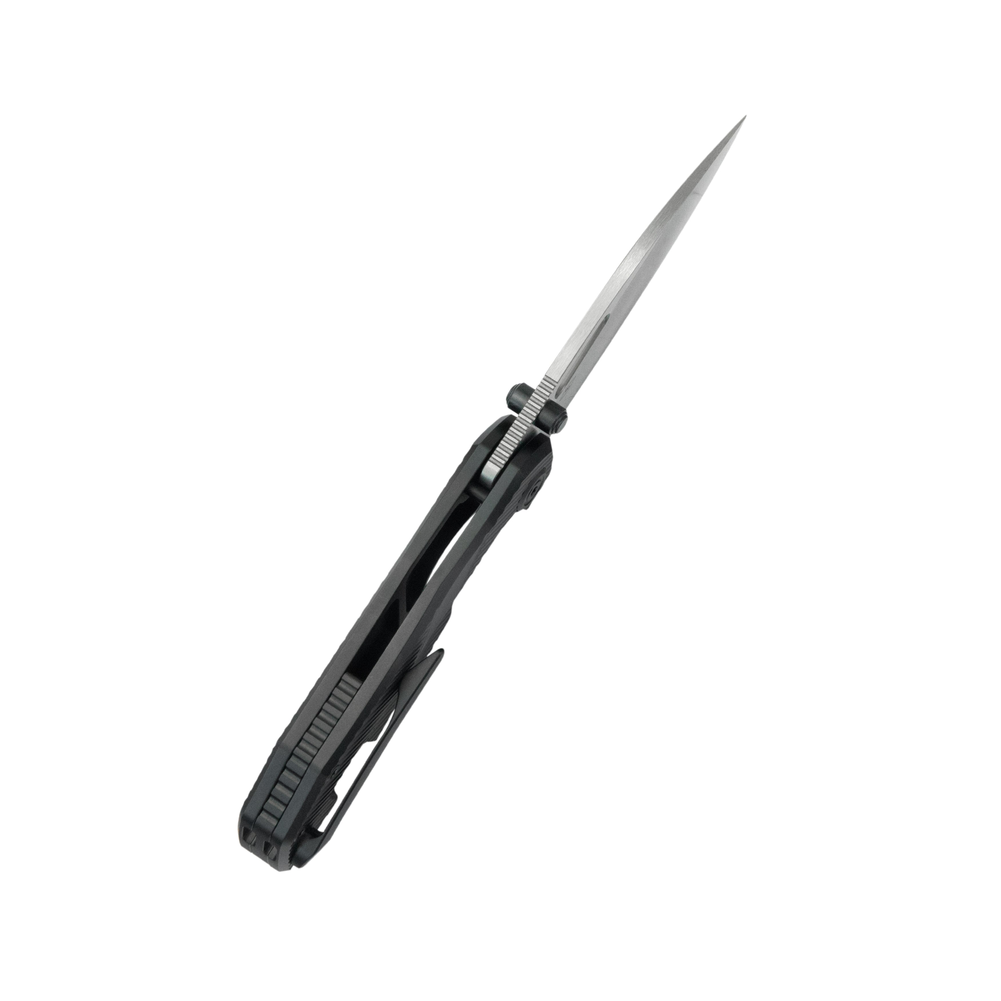 KB Sear Thumb Stud Open Folding Pocket Knife DLC Ti Micro Milling 2.99" Belt Satin S90V Blade KB457C