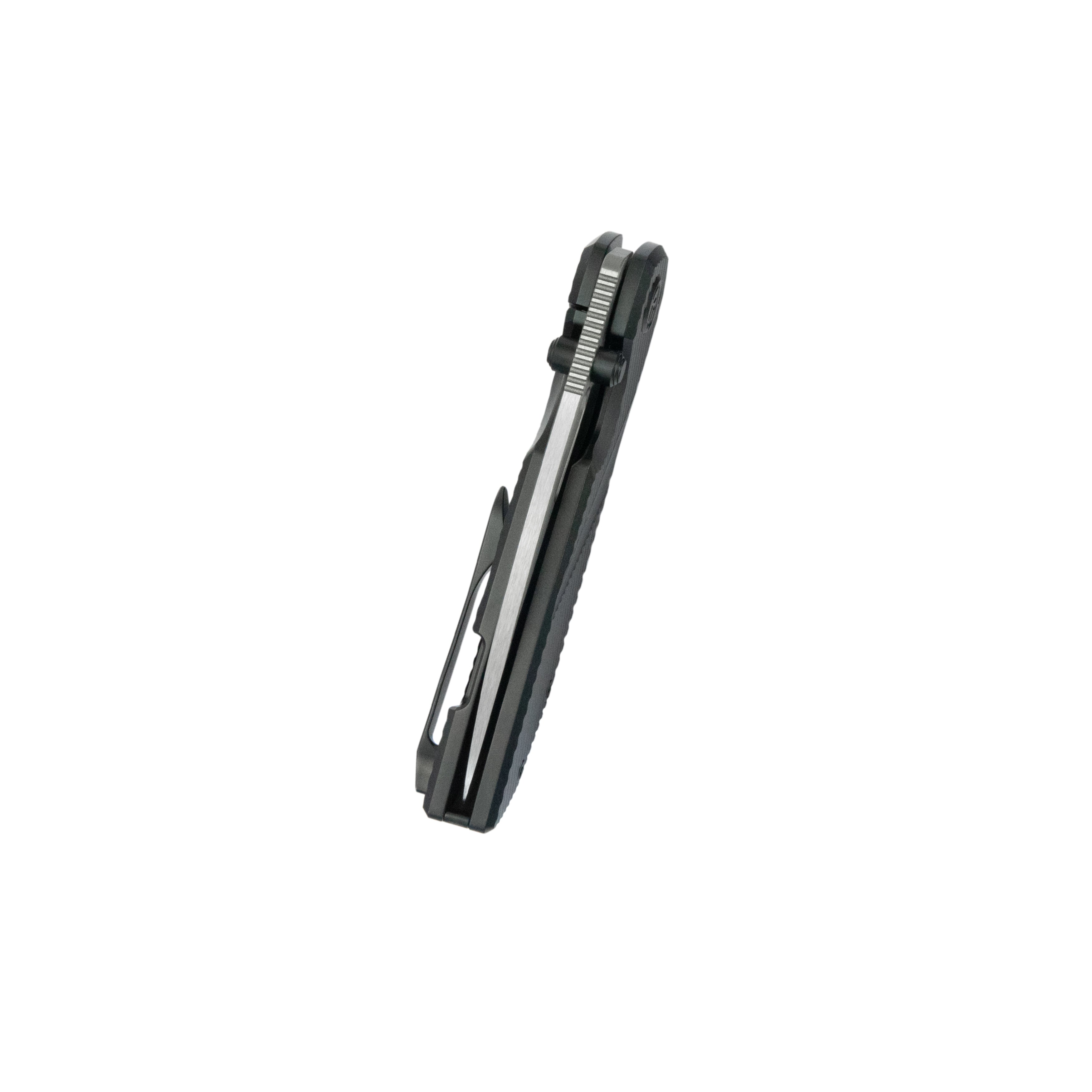 KB Sear Thumb Stud Open Folding Pocket Knife DLC Ti Micro Milling 2.99" Belt Satin S90V Blade KB457C