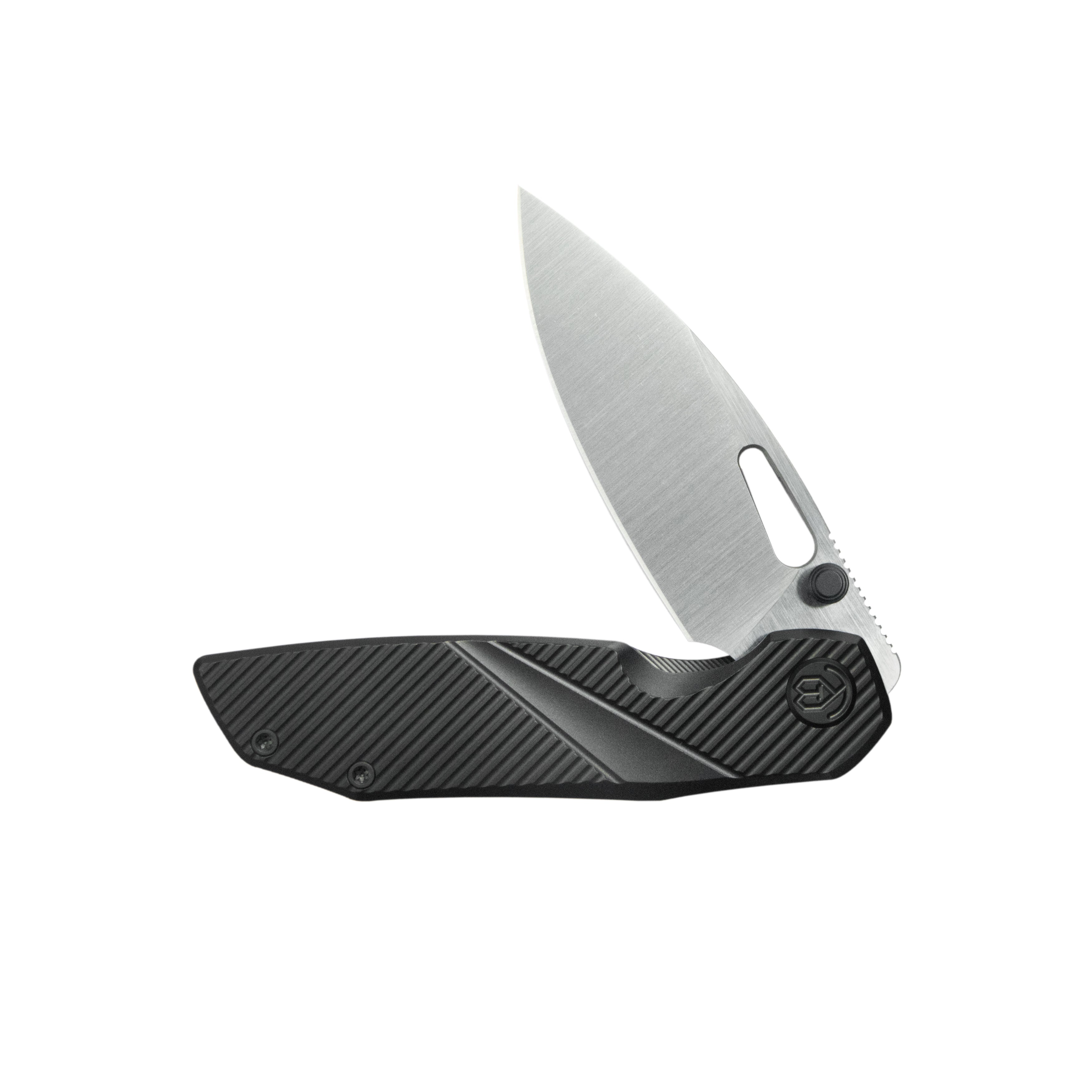 KB Sear Thumb Stud Open Folding Pocket Knife DLC Ti Micro Milling 2.99" Belt Satin S90V Blade KB457C