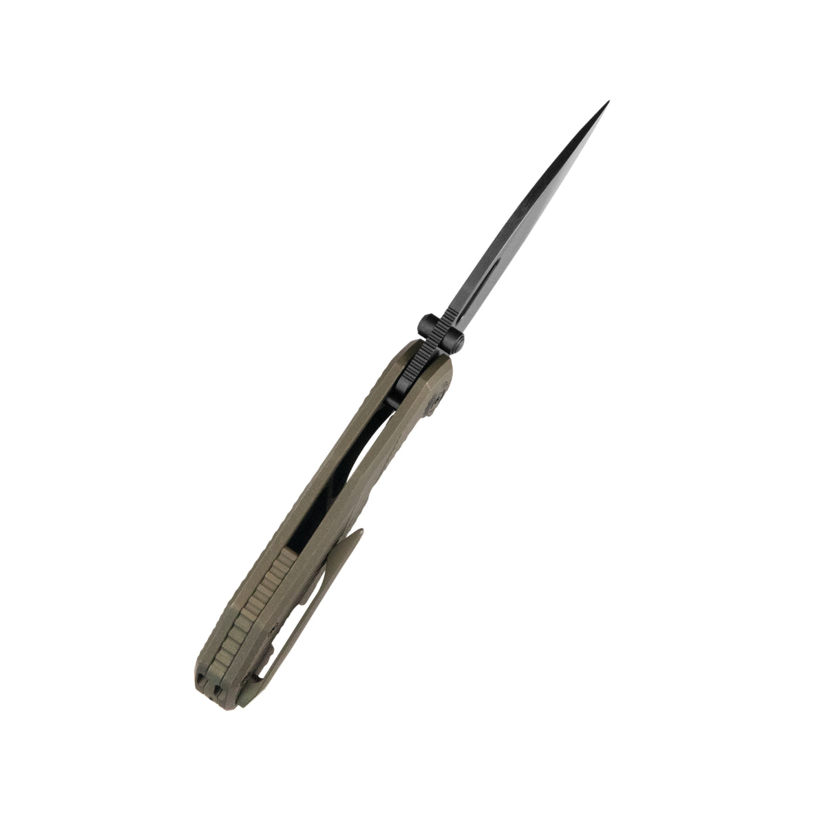 KB Sear Folding Knife Bronze Ano Ti Micro Milling 2.99" DLC Belt Satin S90V Blade KB457F