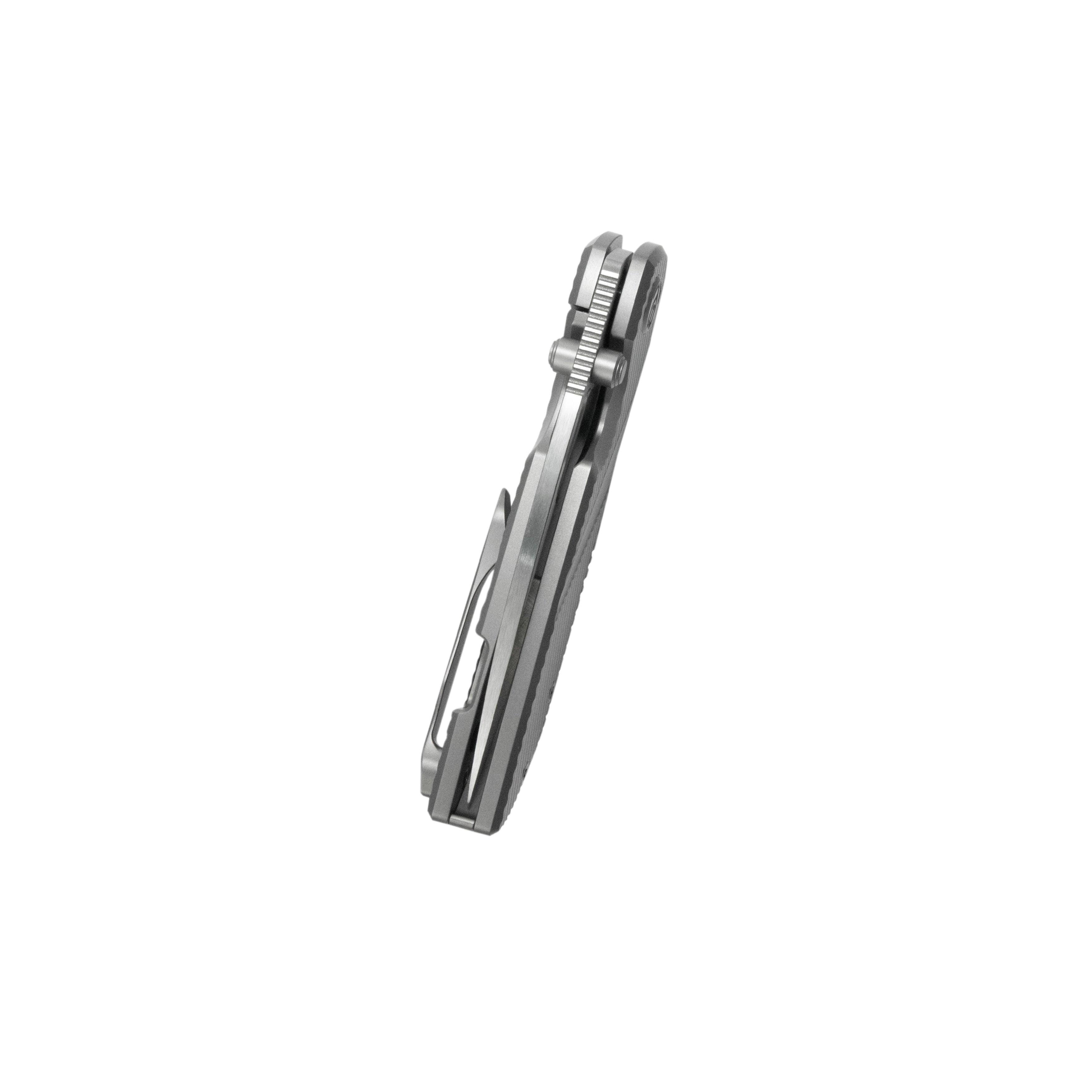 KB Sear Thumb Stud Open Folding Pocket Knife Gray Ti Micro MIlling 2.9