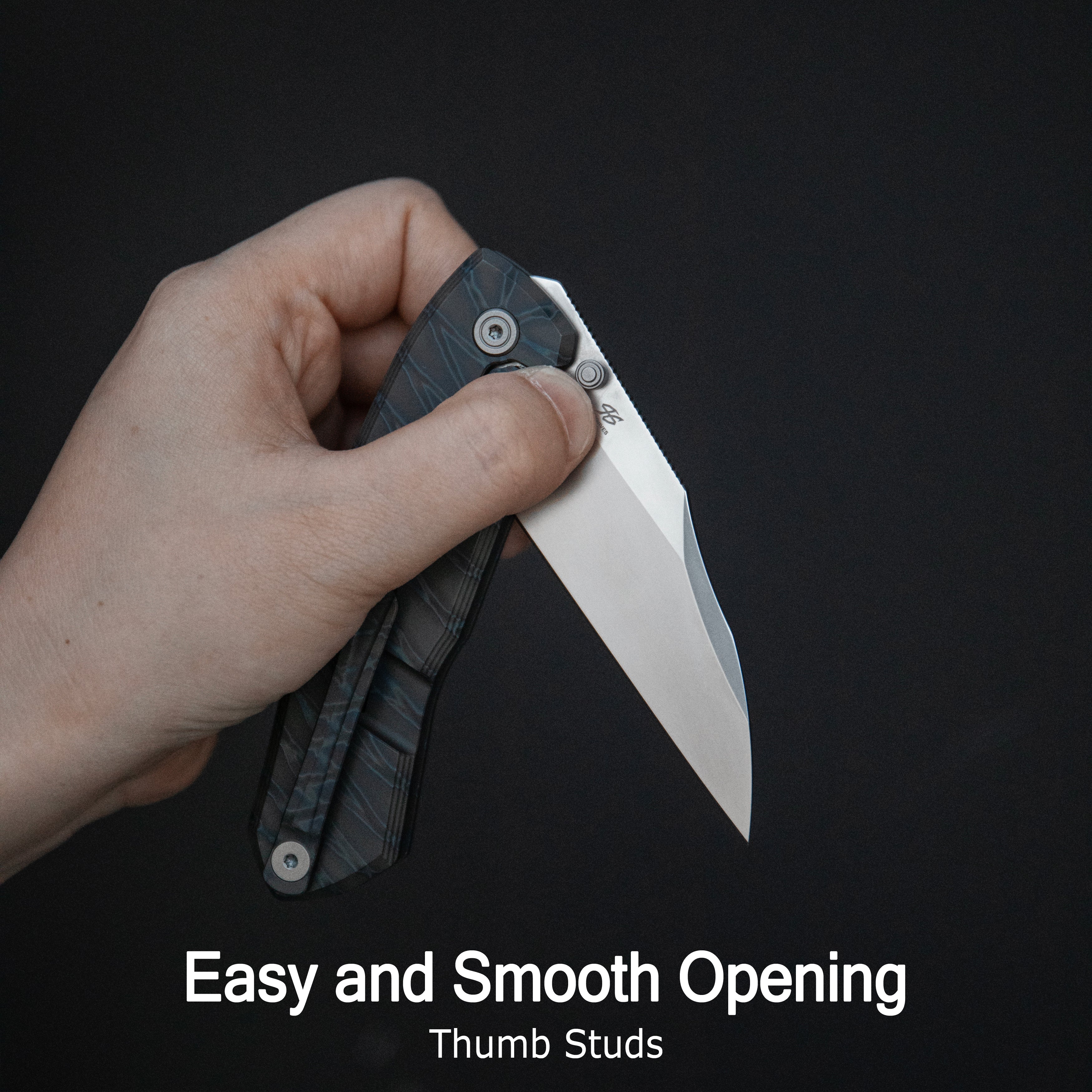 KB Mantra Folding Knife Sandblasting Titanium Handle 3.27'' Silver Bead Blasting M390 Blade KB459A