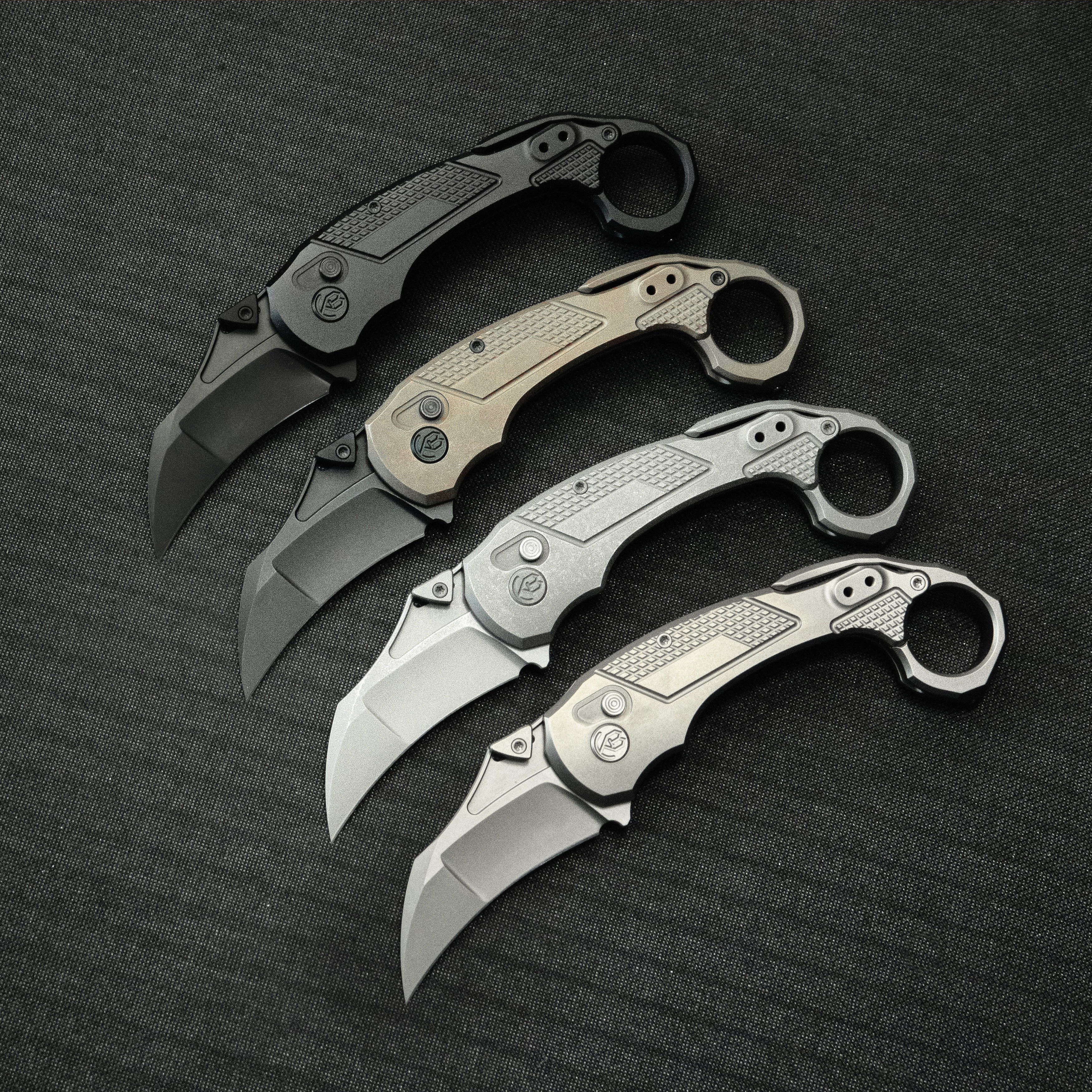 KB Tactical Toucan Folding Knife Bronze Ano Titanium Handle 2.36'' Bla