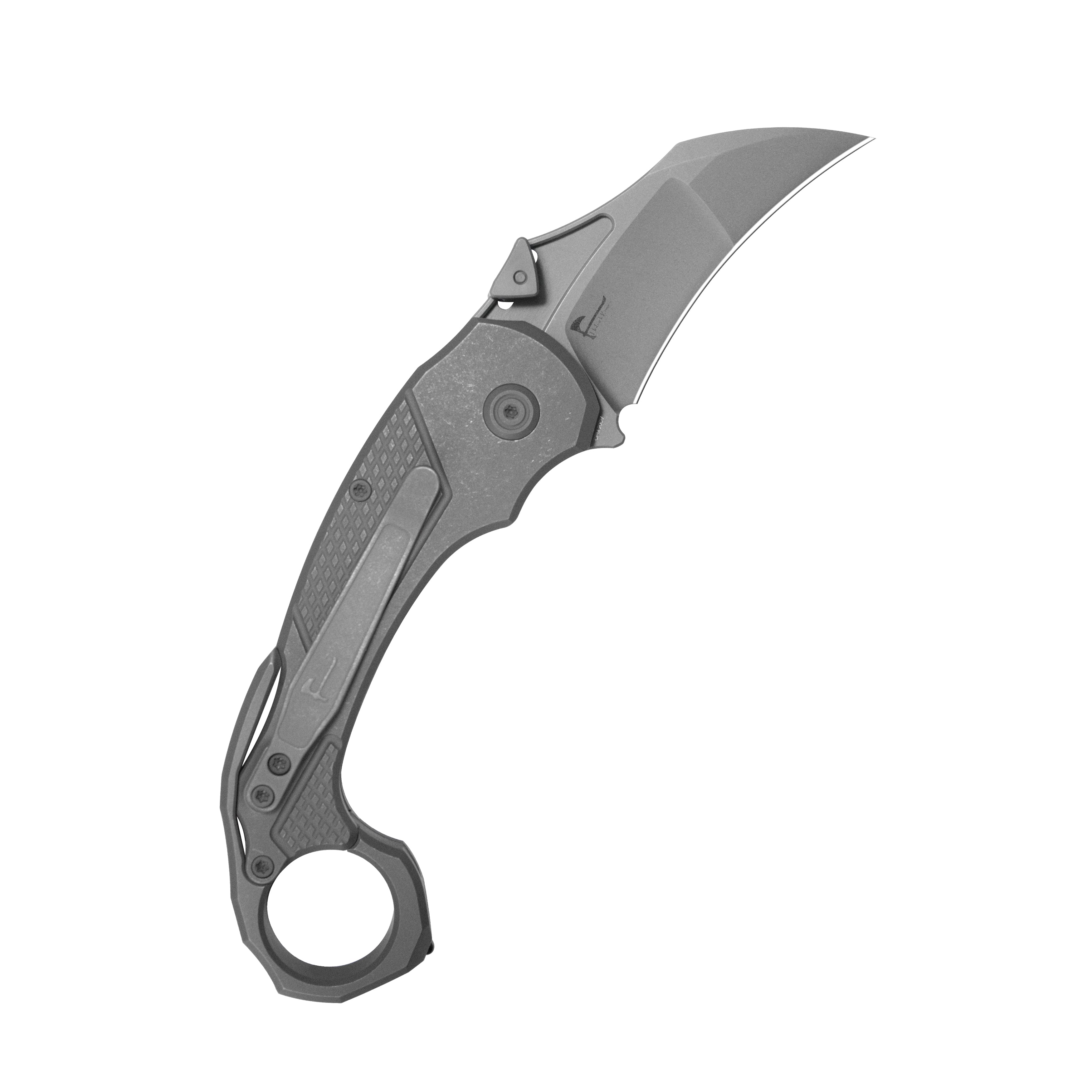 KB Tactical Toucan Folding Knife Darkwash Titanium Handle 2.36'' Darkwash 20CV Blade KB463B