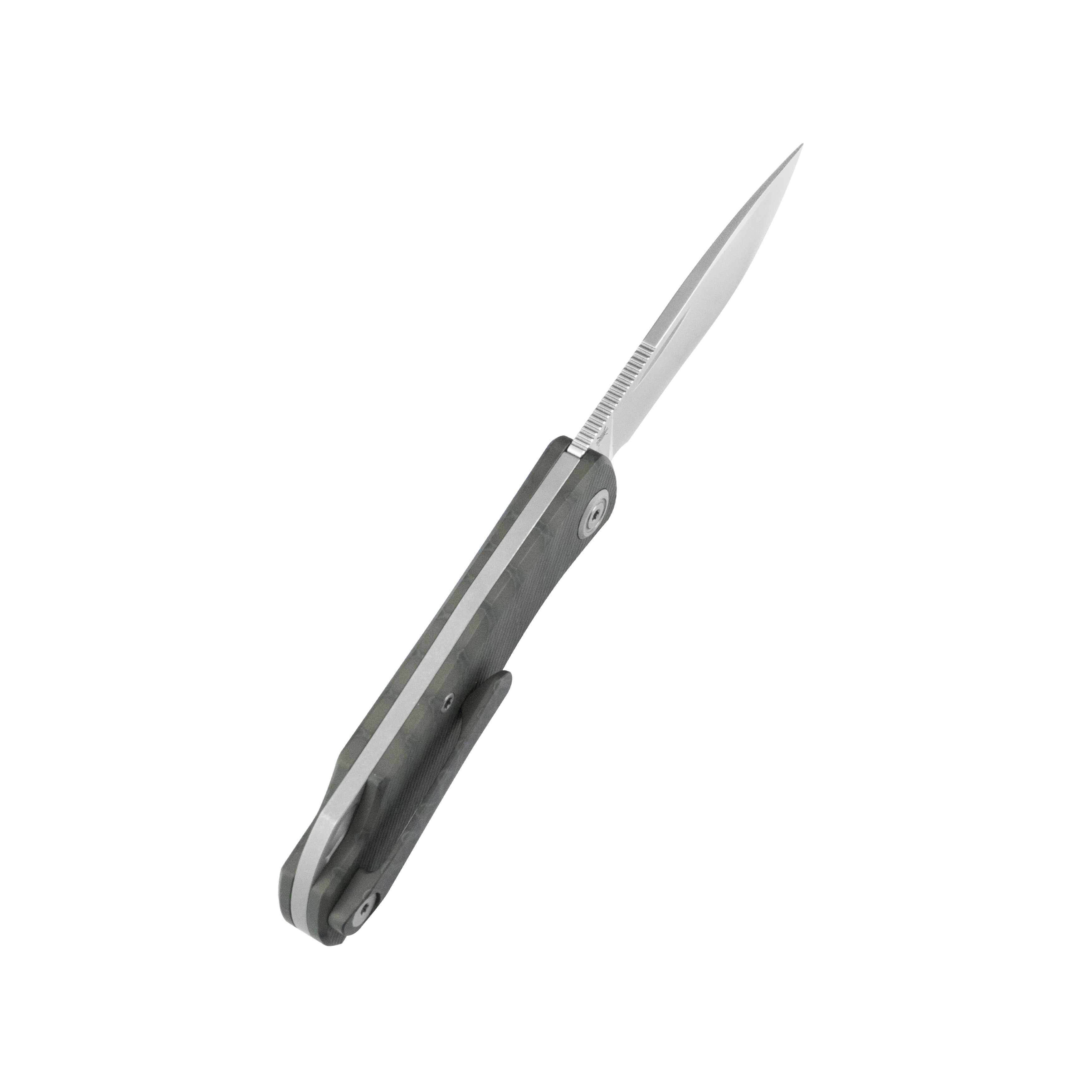 KB El Dorado Slip Joint Pocket Knife Flame Ano Titanium w/ Micro Milling Silver Bead Blast 2.96" M390 Blade KB469B