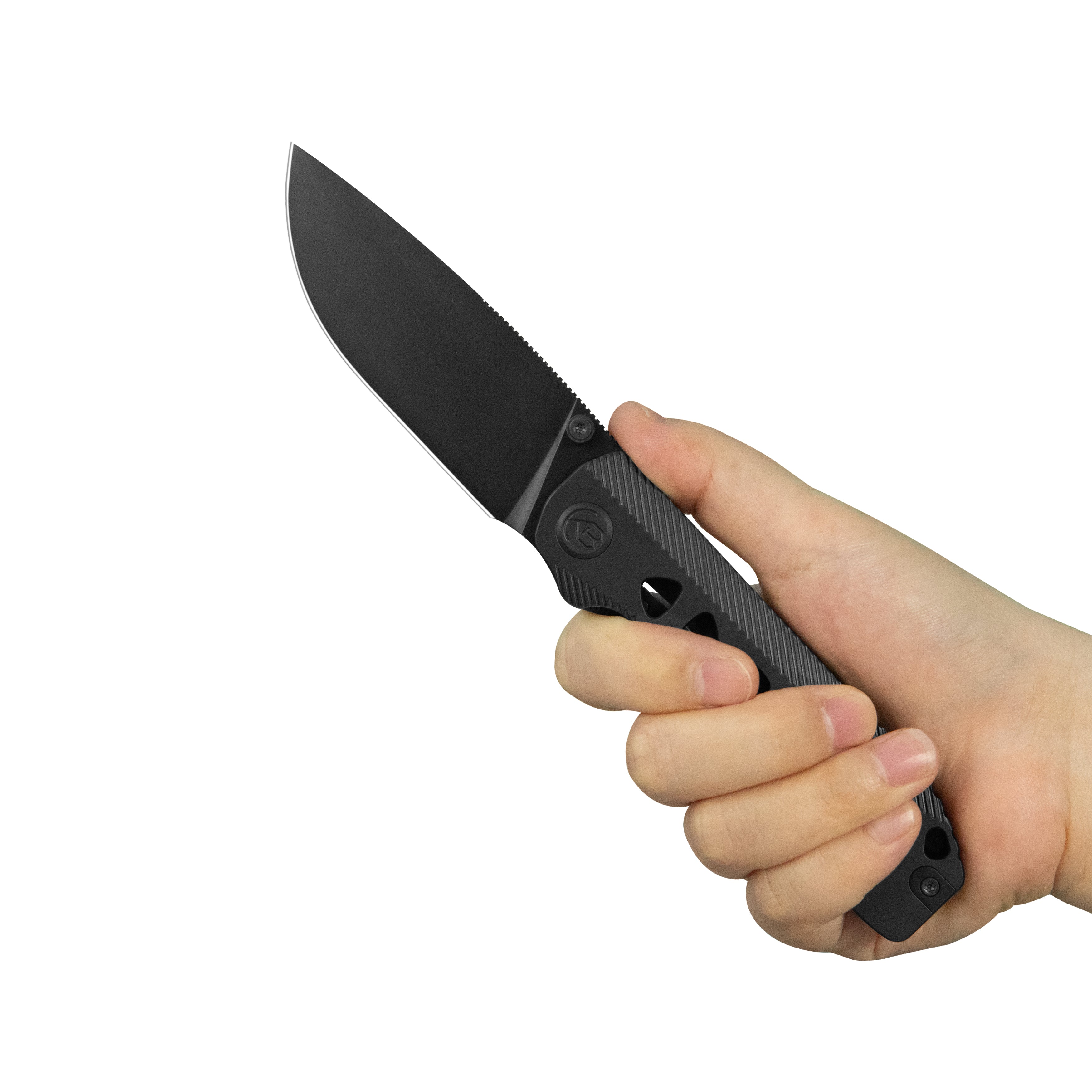 KB Zephyr Tactical Folding Knife Regular DLC Integral Titanium Handle 4.65" Regular DLC M390 KB470C