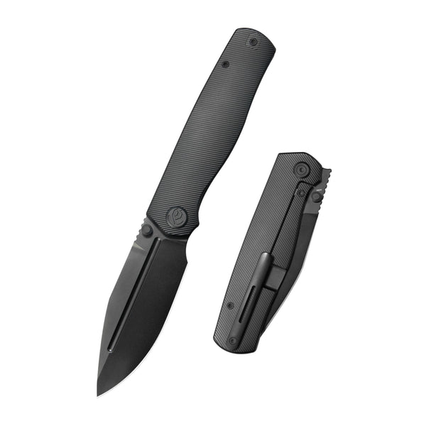 KB Albatross Tactical Folding Knife Black PVD Titanium with Micro Mill