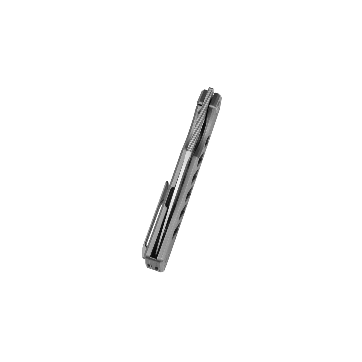 KB Mako Frame Lock Folding Knife Sandblasting Titanium Handle 3.30" Belt Satin M390 Blade KB486A