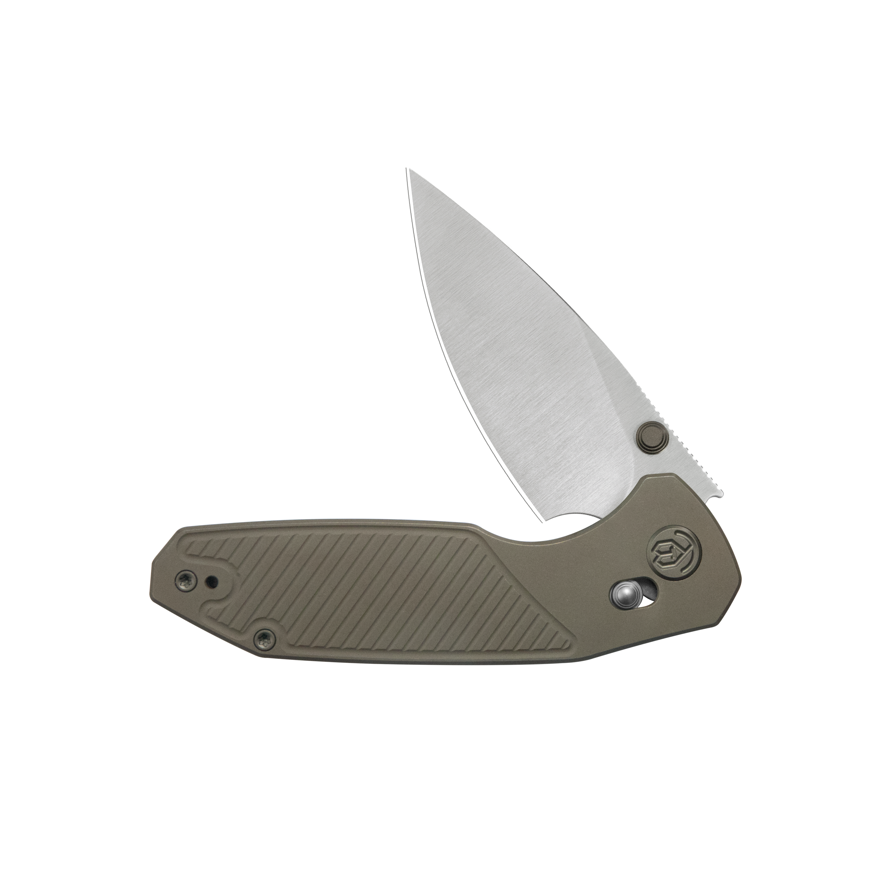 KB Aero Air Pocket Knife Crossbar Lock Bronze Ti Diagonal Milling 2.91
